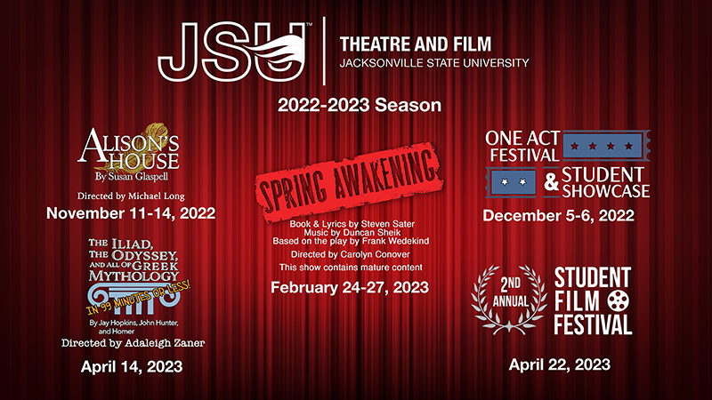 Poster with season titles for 2022 and 2023